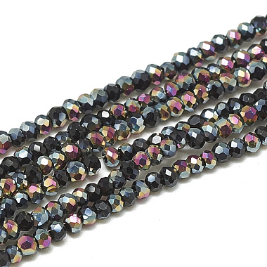 2mm Black Rondelle Glass Beads