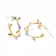 Colorful Enamel Branch Wrap Stud Earrings(EJEW-I265-02G)-2