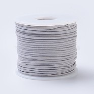Elastic Cord, Polyester Outside and Latex Core, Gainsboro, 2mm, about 50m/roll(EW-WH0001-41-2MM)