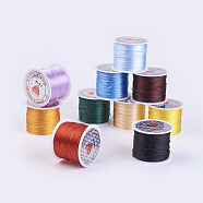 Flat Elastic Crystal String, Elastic Beading Thread, for Stretch Bracelet Making, Mixed Color, 0.5mm, about 49.21 yards(45m)/roll(EW-P002-0.5mm-A)
