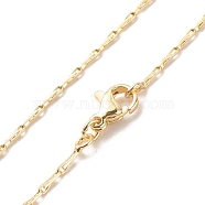 Brass Coreana Chains Necklace for Women, Cadmium Free & Lead Free, Real 18K Gold Plated, 17.80 inch(45.2cm)(NJEW-P265-33G)