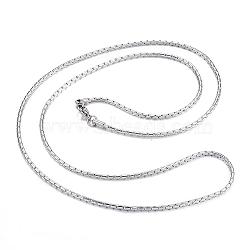 Tarnish Resistant 304 Stainless Steel Necklaces, Coreana Chains Necklaces, Stainless Steel Color, 29.53 inch(75cm)(NJEW-E080-17P)