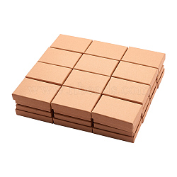 Cardboard Jewelry Set Box, for Ring, Necklace, Rectangle, Tan, 8x5x2.5cm(CBOX-R036-10)