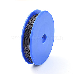 Round Copper Craft Wire, for Jewelry Making, Gunmetal, 0.5mm, about 40m/roll(X-CWIR-E004-0.5mm-B)
