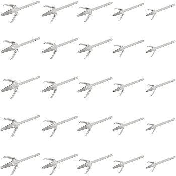 100 Pcs 5 Styles 304 Stainless Steel Stud Earring Findings, Stainless Steel Color, 20pcs/style