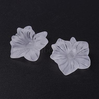 32mm White Flower Acrylic Beads