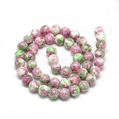 Synthetic Ocean White Jade Beads Strands(G-S252-8mm-04)-3