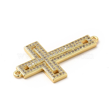 Rack Plating Brass Micro Pave Cubic Zirconia Connector Charms(KK-E072-04G)-3
