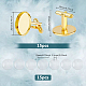 DIY Blank Dome Brass Cufflink Making Kits(BUTT-DC0001-14)-2
