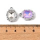 UV Plating Alloy Glass Pendants(FIND-K032-33P)-3