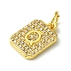 Rack Plating Brass Micro Pave Clear Cubic Zirconia Charms(KK-G501-01Q-G)-2