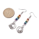 Chakra Synthetic & Natural Gemstone Dangle Earrings(EJEW-JE05528)-2