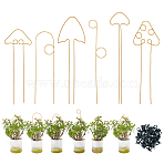 Iron Plant Trellis for Climbing Plants, Plants Climbing Holder Rack, with PP Plastic Plant Support Clips, Mixed Shapes, 281x88x5mm(AJEW-DR0001-97)