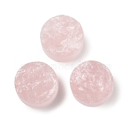 Natural Rose Quartz Cabochons, Flat Round, 12~12.5x7~10mm(G-K338-39B-02)