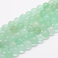 Natural Green Fluorite Beads Strands, Grade B, Round, 8mm, Hole: 1mm, about 48pcs/strand, 15.7 inch(G-E112-8mm-1)