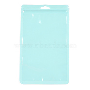 Macaron Color Plastic Yin-yang Zip Lock Bags, Resealable Bags, Self Seal Bags, Top Seal, Rectangle, Pale Turquoise, 12x19.9x0.15cm, Unilateral Thickness: 2 Mil(0.05mm)(OPP-N001-01A-06)