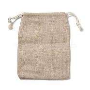 Rectangle Cloth Packing Pouches, Drawstring Bags, Tan, 16x12.85x0.45cm(ABAG-A008-01C-12)