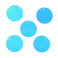 Transparent Acrylic Pendants, with Glitter Powder, Star, Deep Sky Blue, 49.5x1.5mm, Hole: 3mm(TACR-F005-06)