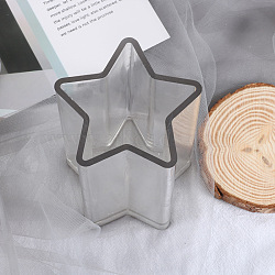 DIY Plastic Star Candle Molds, Candle Making Molds, for Resin Casting Epoxy Mold, Clear, 7.5x7.5x10cm(CAND-PW0001-040)