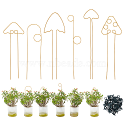 Iron Plant Trellis for Climbing Plants, Plants Climbing Holder Rack, with PP Plastic Plant Support Clips, Mixed Shapes, 281x88x5mm(AJEW-DR0001-97)