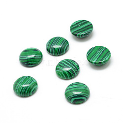 Synthetic Malachite Gemstone Cabochons, Half Round, 18x6.5mm(G-T020-18mm-24)