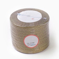 Glitter Metallic Ribbon, Sparkle Ribbon, with Gold Metallic Cords, Valentine's Day Gifts Boxes Packages, Peru, 1/4 inch(6mm), about 33yards/roll(30.1752m/roll), 10rolls/group(RSC6mmY-003)