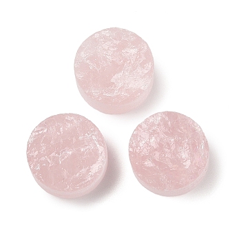 Natural Rose Quartz Cabochons, Flat Round, 12~12.5x7~10mm