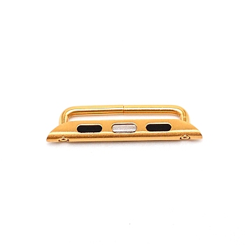 316 Stainless Steel Strap Connector For iwatch, Golden, 8x32x3mm