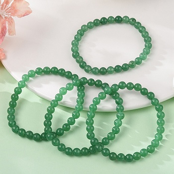 Natural Malaysia Jade Bead Stretch Bracelets, Round, 2 inch~2-3/8 inch(5~6cm), Bead: 5.8~6.8mm