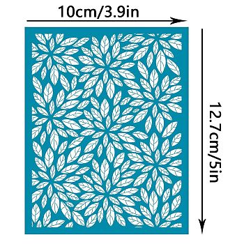 Silk Screen Printing Stencil, for Painting on Wood, DIY Decoration T-Shirt Fabric, Leaf Pattern, 12.7x10cm