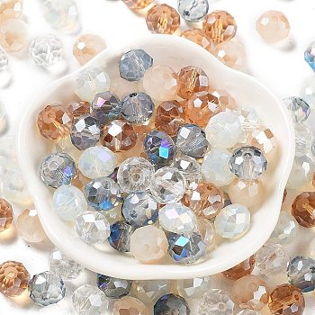 Glass Beads, Faceted, Rondelle, PeachPuff, 10x8mm, Hole: 1mm, about 560pcs/500g