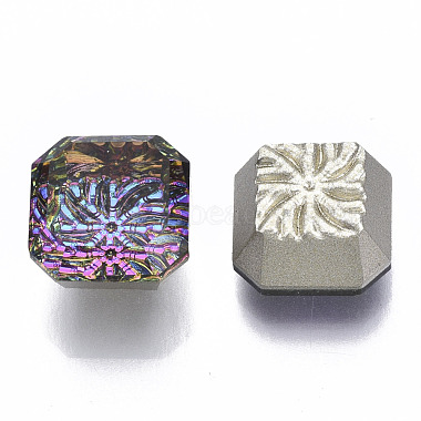 Colorful Square Glass Cabochons