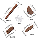 8 Pairs 4 Style Oval & Arch & Half Round Walnut Wood Stud Earring Findings(MAK-CA0001-16)-2