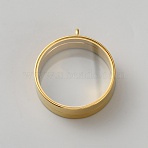 304 Stainless Steel Locket Pendants, with Glass, DIY Accessories for Jewelry Pendant Making, Flat Round Charm, Golden, 46x39x13mm, Hole: 5mm, Inner Diameter: 35mm(STAS-WH0033-77B-G)