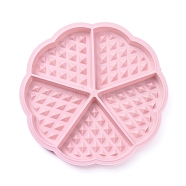 Waffle Food Grade Silicone Molds, Cake Pan Molds, For DIY Chiffon Cake Bakeware, Pink, 174x15mm(DIY-F044-04)
