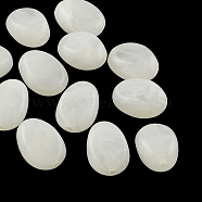 Oval Imitation Gemstone Acrylic Beads, White, 18x13x9.5mm, Hole: 2mm, about 310pcs/500g(OACR-R052-19)