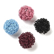 Spray Painted Eco-Friendly Iron Wire Beads, Round, Mixed Color, 16~17mm(IFIN-T009-09)