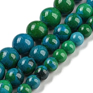 Synthetic Chrysocolla Beads Strands, Dyed, Round, 4mm, Hole: 0.8mm,14.96'(38 cm), about: 94 pcs/Strand(G-L529-B01-4mm)