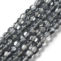 Synthetic Moonstone Beads Strands, Round, Gray, 6mm, Hole: 1mm, about 31pcs/strand, 7.20 inch(18.3cm)(G-P528-J01-16)