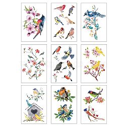 PVC Window Sticker, for Window or Stairway Home Decoration, Rectangle, Bird Pattern, 300x195mm(DIY-WH0435-002)