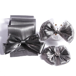 Polyester Ribbon for DIY Craft Gift Bouquet Wrapping Bow Making, Wedding Birthday Party Decoration, Gray, 1-5/8 inch(40mm)(PW-WG8ABFF-03)