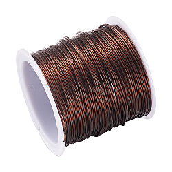 Round Copper Wire Copper Beading Wire for Jewelry Making, Long-Lasting Plated, Saddle Brown, 22 Gauge, 0.6mm, about 59.05 Feet(18m)/roll(YS-TAC0004-0.6mm-05)