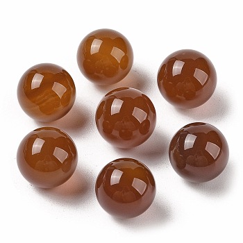 Natural Carnelian No Hole Sphere Beads, Round, Dyed & Heated, 12mm