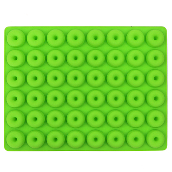 48-Cavity Silicone Donut Wax Melt Molds, For DIY Wax Seal Beads Craft Making, Lime, 199x151x12mm
