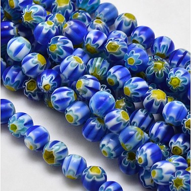 Round Millefiori Glass Beads Strands(LK-P002-M)-2