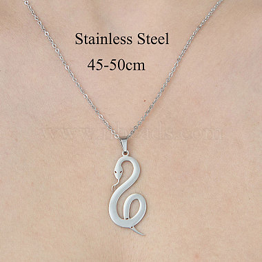 201 collier pendentif serpent creux en acier inoxydable(NJEW-OY001-93)-3
