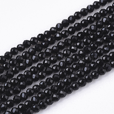 2mm Black Round Glass Beads
