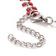 Enamel Wheat Link Chains Bracelet(BJEW-P271-02P-05)-4