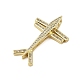 Plane Rack Plating Brass Micro Pave Cubic Zirconia Pendants(KK-Z074-21G)-2