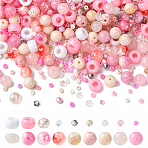 DIY Jewelry Making Kits, including Acrylic & Glass & Plastic & Gemstone Beads, Mixed Color, 3~9x1.5~8mm, Hole: 0.8~3.8mm(DIY-YW0017-65)